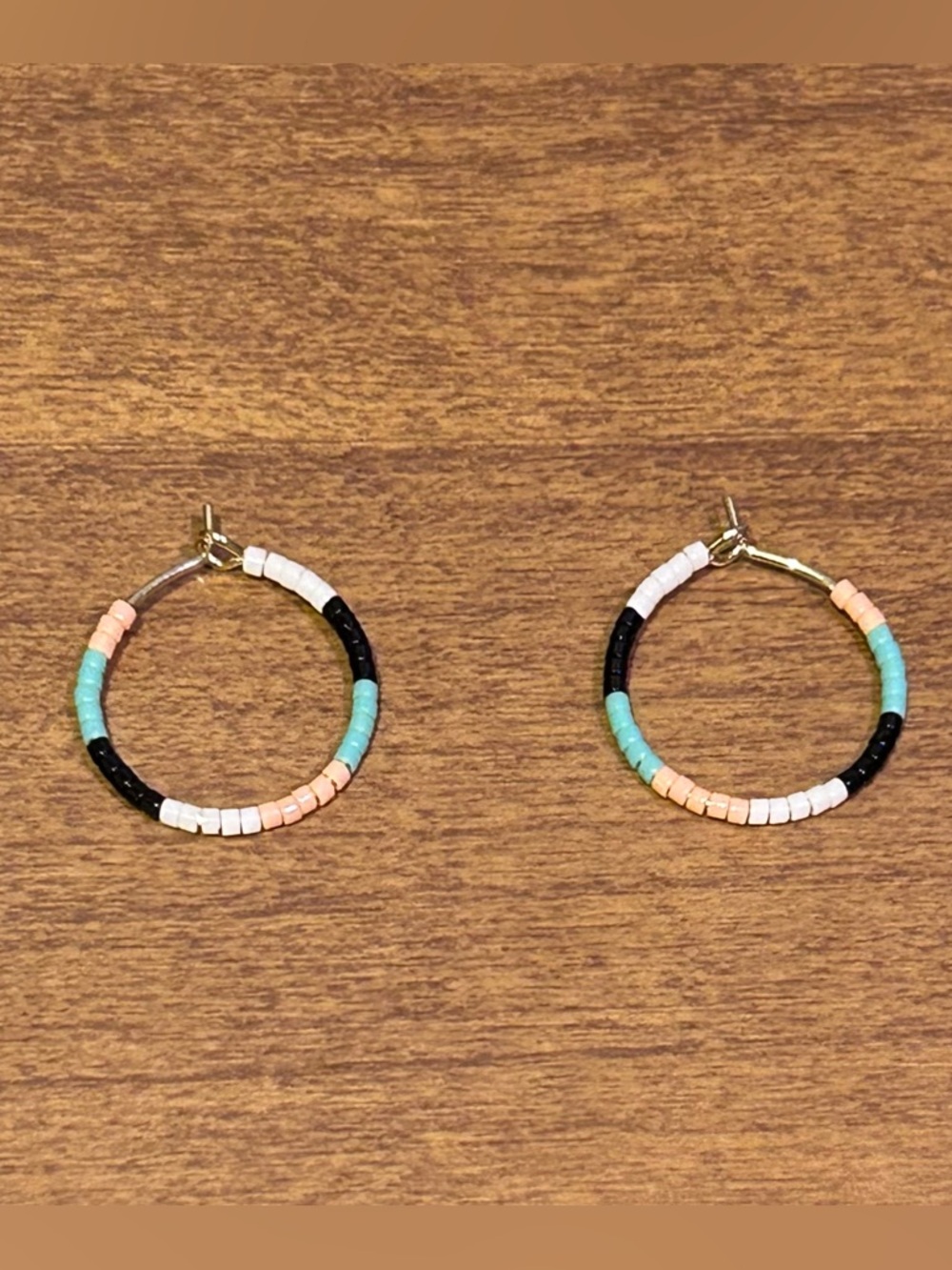 GORJANA Palm Desert Gigi Stripe Hoop Earrings NWTS - Picture 4 of 4